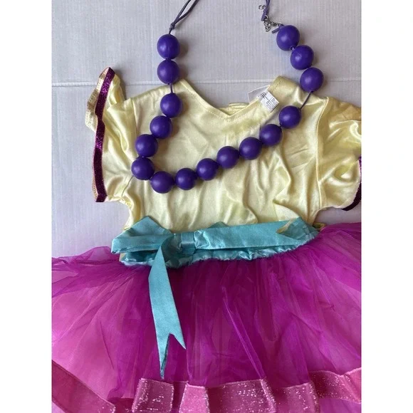 Disney Junior Fancy Nancy 3-piece costume set Sz 3t/4t Dress Pants Necklace - Picture 9 of 12